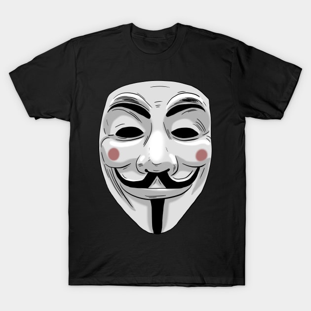 Anonymous Hacker Mask T-Shirt by Black Snow Comics